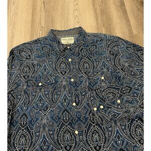 Cody James Shirt Mens 2XL Paisley Western Long Sleeve Pearl Snap